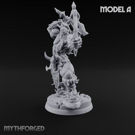 Stalwart Axe Orc Warriors A Miniature for Dungeons and Dragons, Pathfinder or other TTRPGs