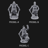 Dragging The Cleavers Orc Warriors Miniature for Dungeons and Dragons, Pathfinder or other TTRPGs
