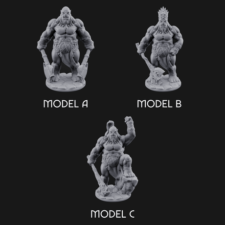 Dragging The Cleavers Orc Warriors Miniature for Dungeons and Dragons, Pathfinder or other TTRPGs