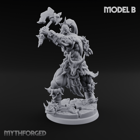 Stalwart Axe Orc Warriors B Miniature for Dungeons and Dragons, Pathfinder or other TTRPGs