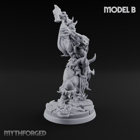 Stalwart Axe Orc Warriors Miniature for Dungeons and Dragons, Pathfinder or other TTRPGs