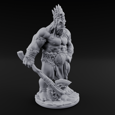 Dragging The Cleaver Orc Warrior B Miniature for Dungeons and Dragons, Pathfinder or other TTRPGs