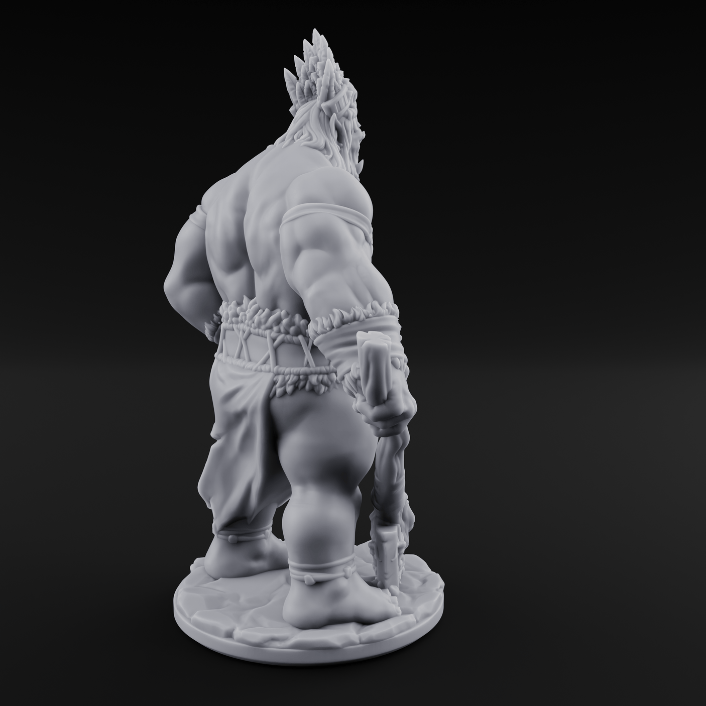 Dragging The Cleaver Orc Warrior B Miniature for Dungeons and Dragons, Pathfinder or other TTRPGs