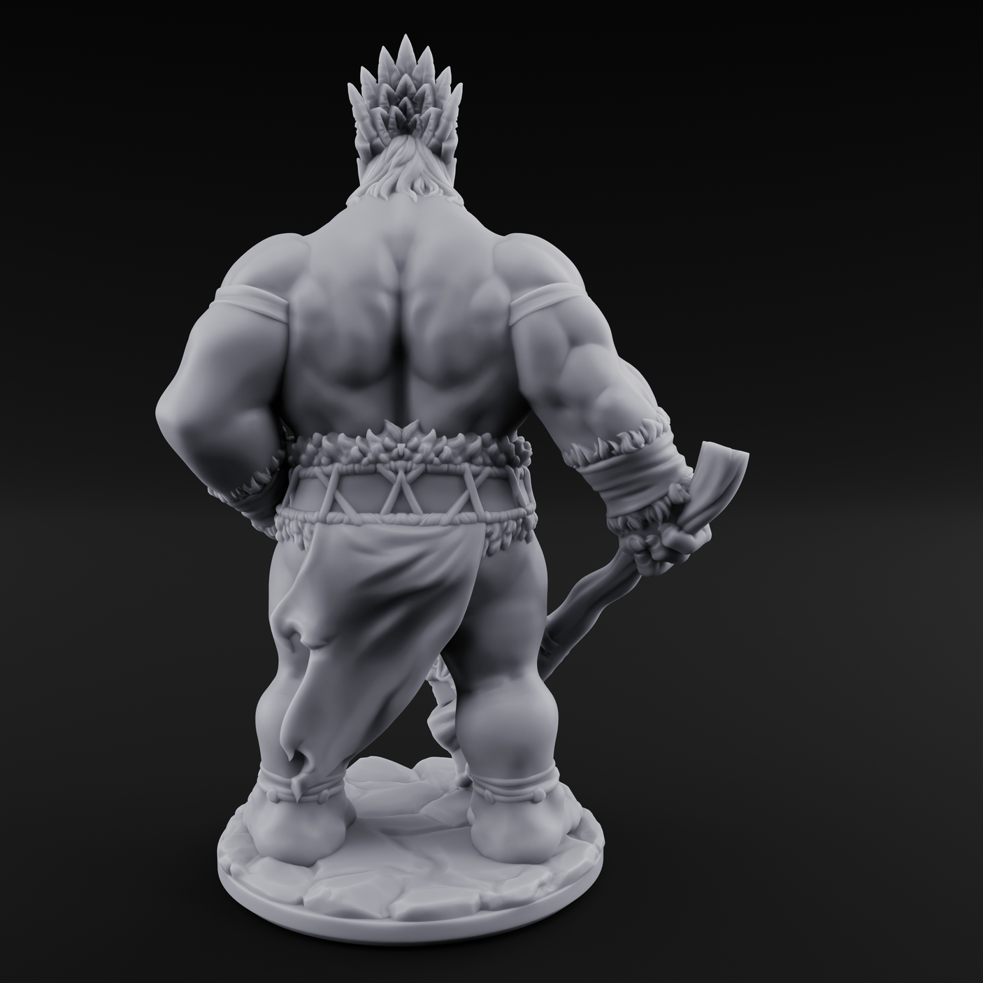 Dragging The Cleaver Orc Warrior B Miniature for Dungeons and Dragons, Pathfinder or other TTRPGs
