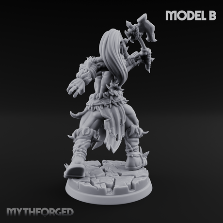 Stalwart Axe Orc Warriors B Miniature for Dungeons and Dragons, Pathfinder or other TTRPGs