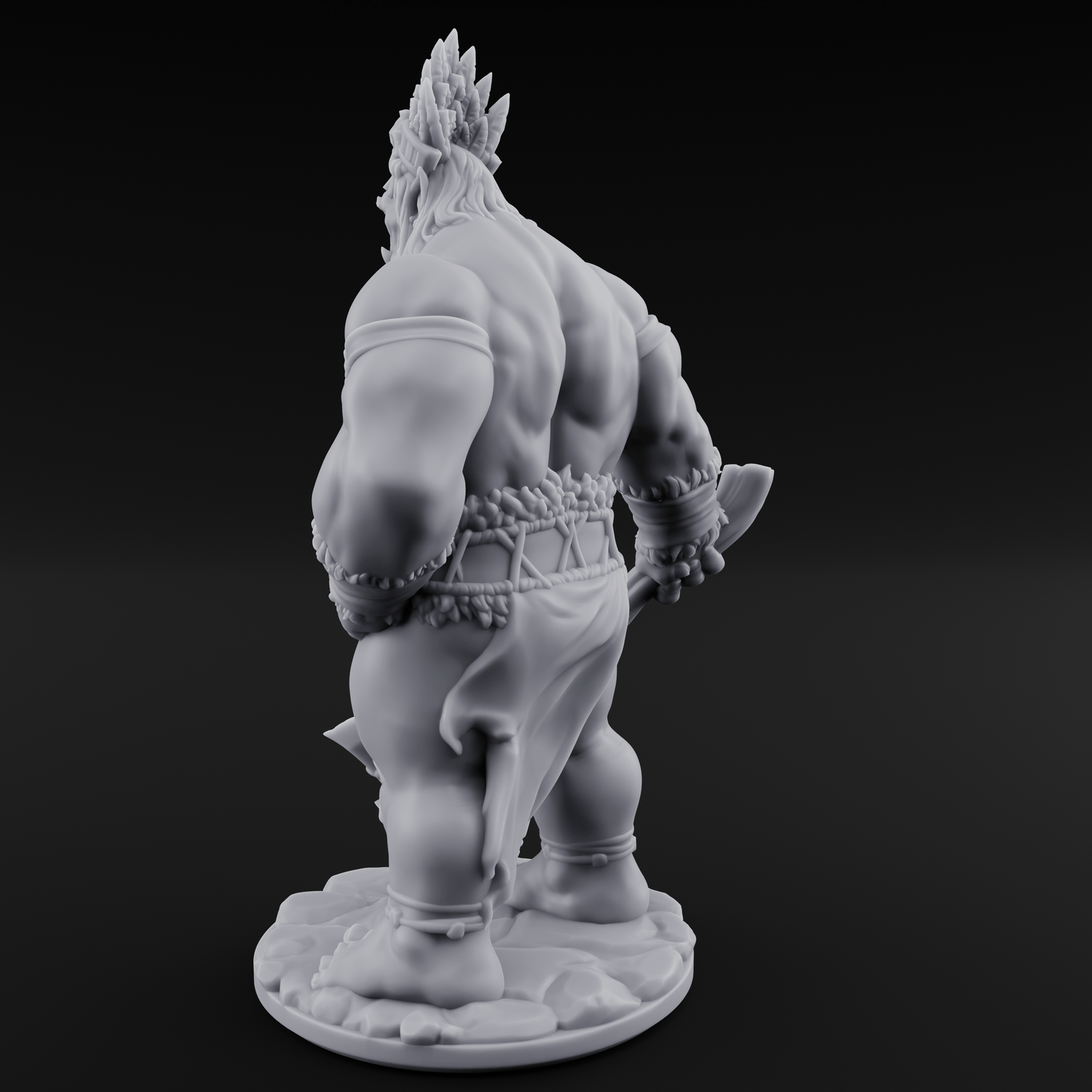Dragging The Cleaver Orc Warrior B Miniature for Dungeons and Dragons, Pathfinder or other TTRPGs