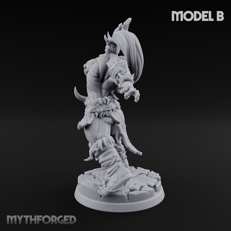Stalwart Axe Orc Warriors B Miniature for Dungeons and Dragons, Pathfinder or other TTRPGs