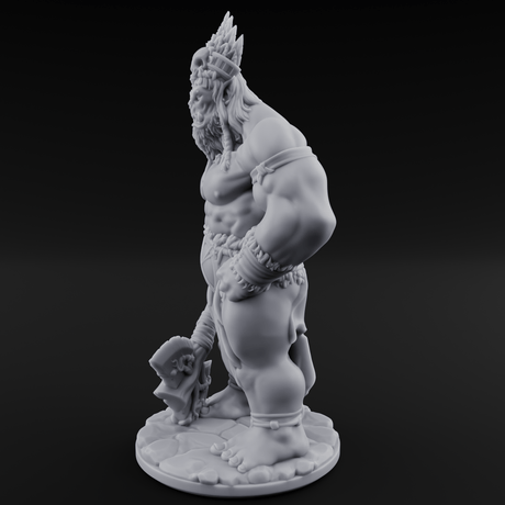 Dragging The Cleaver Orc Warrior B Miniature for Dungeons and Dragons, Pathfinder or other TTRPGs