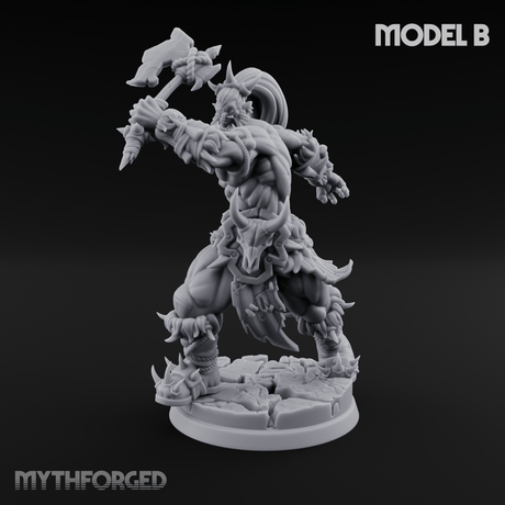 Stalwart Axe Orc Warriors B Miniature for Dungeons and Dragons, Pathfinder or other TTRPGs