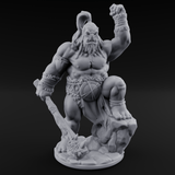 Dragging The Cleavers Orc Warriors Miniature for Dungeons and Dragons, Pathfinder or other TTRPGs