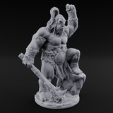 Dragging The Cleavers Orc Warriors Miniature for Dungeons and Dragons, Pathfinder or other TTRPGs