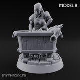 Fresh Folds, Heavy Load Human Laundry Workers — B