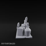 Wax-Dripped Tome-Leaned Scholar's Desk Clutter Set Miniature for Dungeons and Dragons, Pathfinder or other TTRPGs