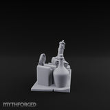 Wax-Dripped Tome-Leaned Scholar's Desk Clutter Set Miniature for Dungeons and Dragons, Pathfinder or other TTRPGs