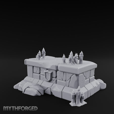 Wax-Pooled Offering-Ringed Stone Tomb Altar gallery 1