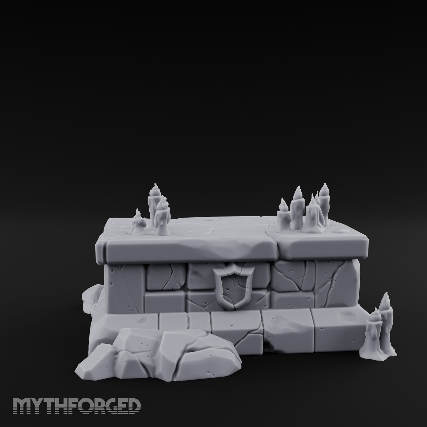 Wax-Pooled Offering-Ringed Stone Tomb Altar gallery 2