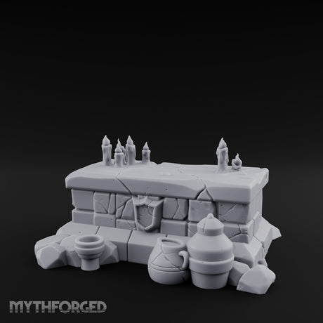 Wax-Pooled Offering-Ringed Stone Tomb Altar gallery 8