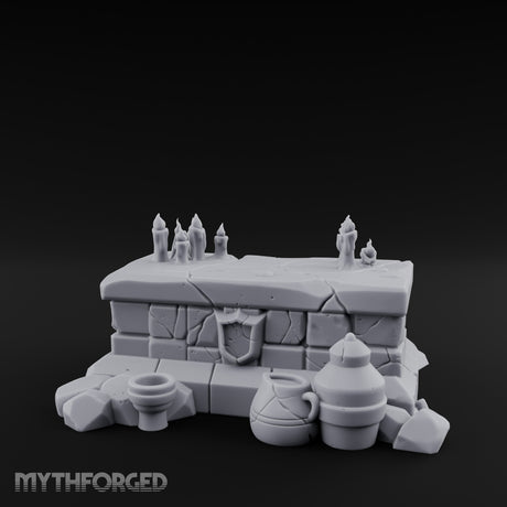 Wax-Pooled Offering-Ringed Stone Tomb Altar gallery 9