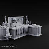 Weapon-Hung Chain-Stitched Warlord's Bed Chamber Set gallery 3