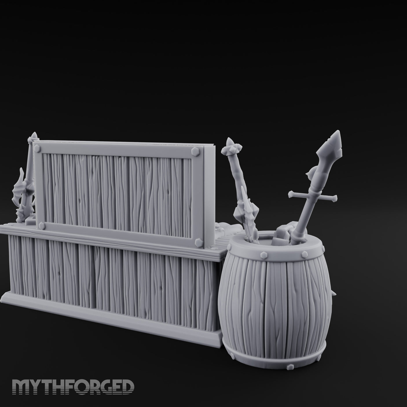 Weapon-Hung Chain-Stitched Warlord's Bed Chamber Set gallery 5