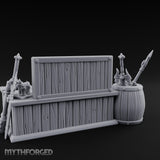 Weapon-Hung Chain-Stitched Warlord's Bed Chamber Set gallery 6