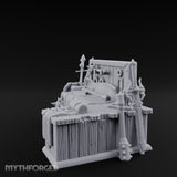 Weapon-Hung Chain-Stitched Warlord's Bed Chamber Set gallery 8