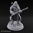 Grinning With Rifle Gunslinger Miniature for Dungeons and Dragons, Pathfinder or other TTRPGs