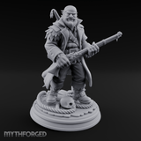 Grinning With Rifle Gunslinger Miniature for Dungeons and Dragons, Pathfinder or other TTRPGs