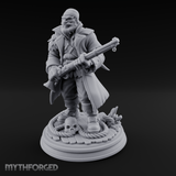 Grinning With Rifle Gunslinger Miniature for Dungeons and Dragons, Pathfinder or other TTRPGs