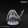 Weapon Wielding Bullywug Guard Model A Miniature for Dungeons and Dragons, Pathfinder or other TTRPGs