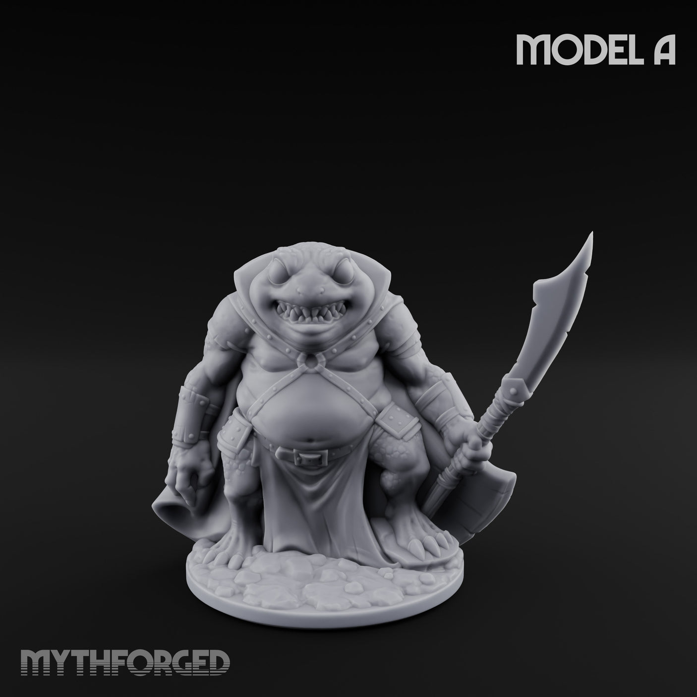 Weapon Wielding Bullywug Guard Model A Miniature for Dungeons and Dragons, Pathfinder or other TTRPGs