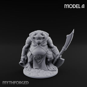 Weapon Wielding Bullywug Guard Model A Miniature for Dungeons and Dragons, Pathfinder or other TTRPGs
