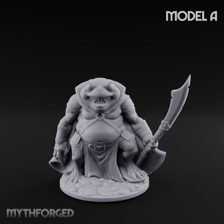 Weapon Wielding Bullywug Guard Model A Miniature for Dungeons and Dragons, Pathfinder or other TTRPGs