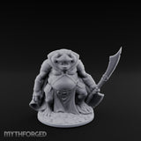Weapon Wielding Bullywug Guard Model A Miniature for Dungeons and Dragons, Pathfinder or other TTRPGs