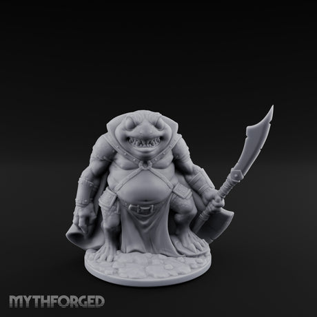 Weapon Wielding Bullywug Guard Model A Miniature for Dungeons and Dragons, Pathfinder or other TTRPGs