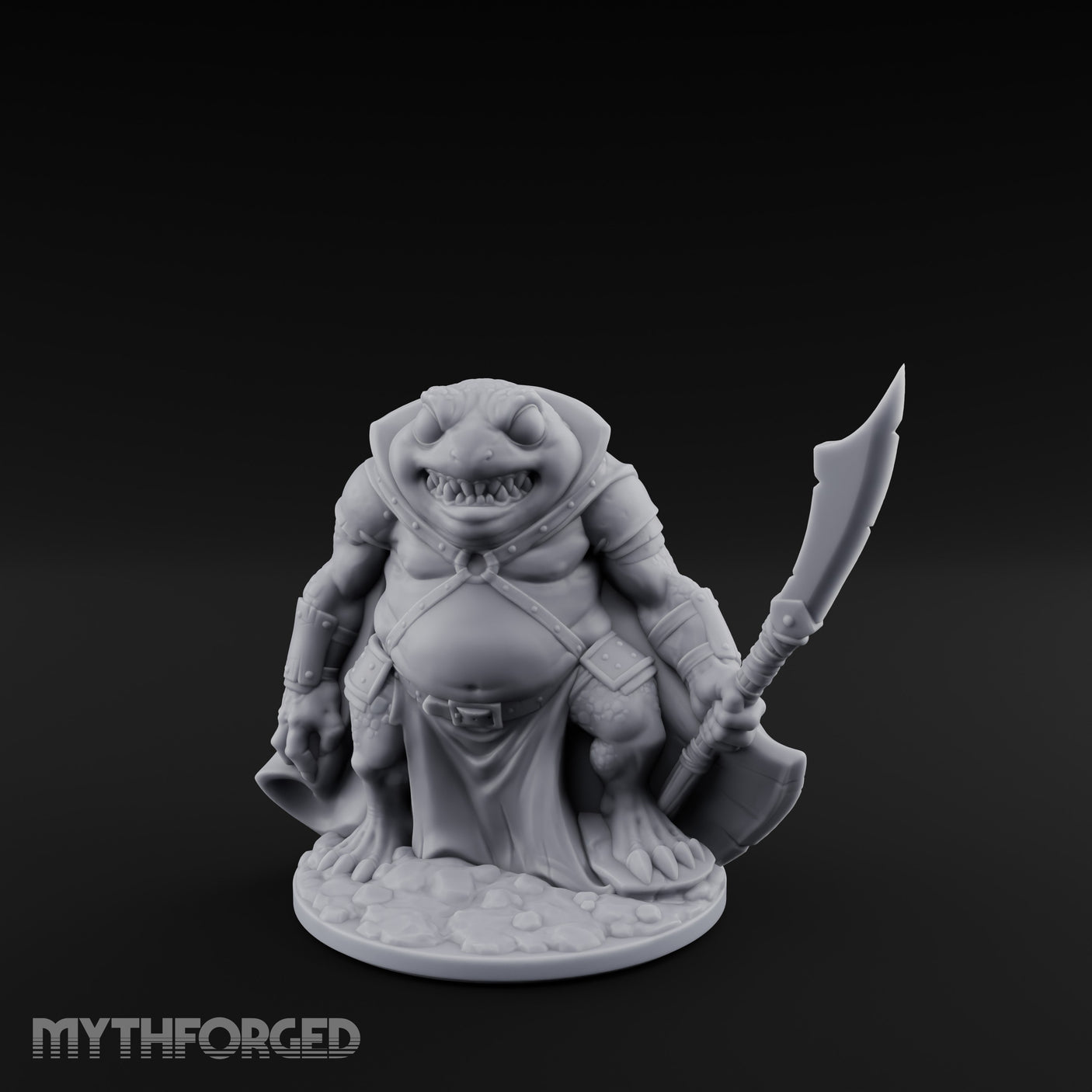 Weapon Wielding Bullywug Guard Model A Miniature for Dungeons and Dragons, Pathfinder or other TTRPGs