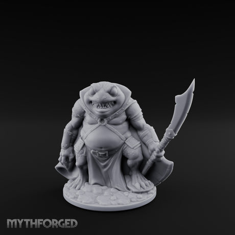 Weapon Wielding Bullywug Guard Model A Miniature for Dungeons and Dragons, Pathfinder or other TTRPGs