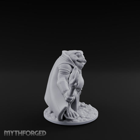 Weapon Wielding Bullywug Guard Model B Miniature for Dungeons and Dragons, Pathfinder or other TTRPGs