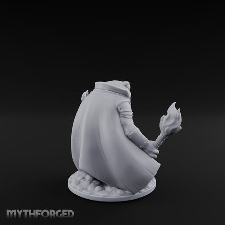 Weapon Wielding Bullywug Guard Model B Miniature for Dungeons and Dragons, Pathfinder or other TTRPGs