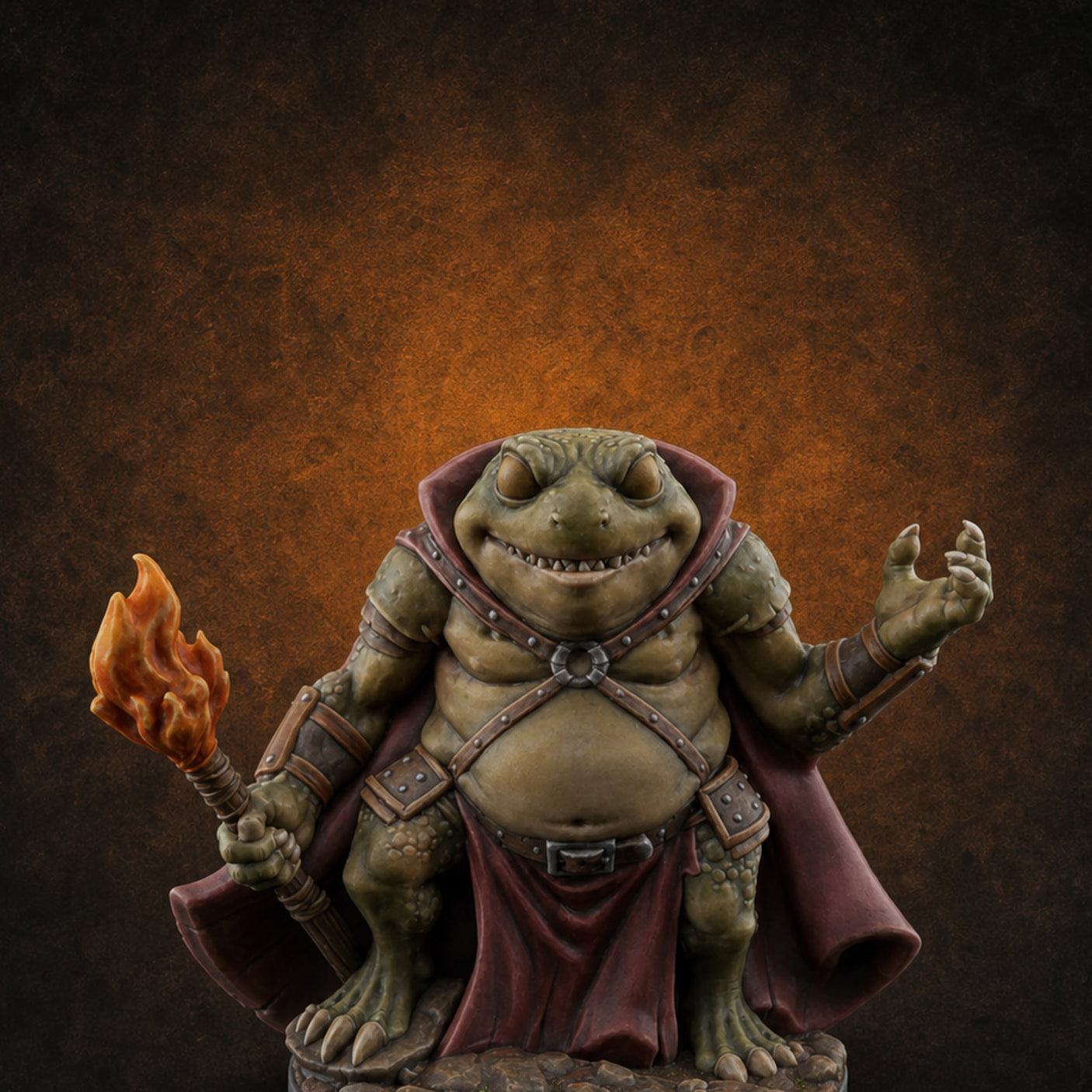 Weapon Wielding Bullywug Guard Model B Miniature for Dungeons and Dragons, Pathfinder or other TTRPGs