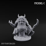 Weapon Wielding Bullywug Guard Model C Miniature for Dungeons and Dragons, Pathfinder or other TTRPGs