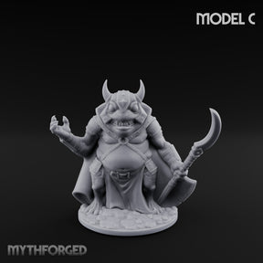 Weapon Wielding Bullywug Guard Model C Miniature for Dungeons and Dragons, Pathfinder or other TTRPGs