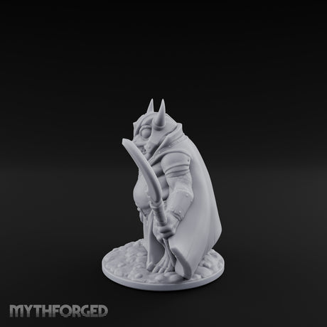 Weapon Wielding Bullywug Guard Model C Miniature for Dungeons and Dragons, Pathfinder or other TTRPGs