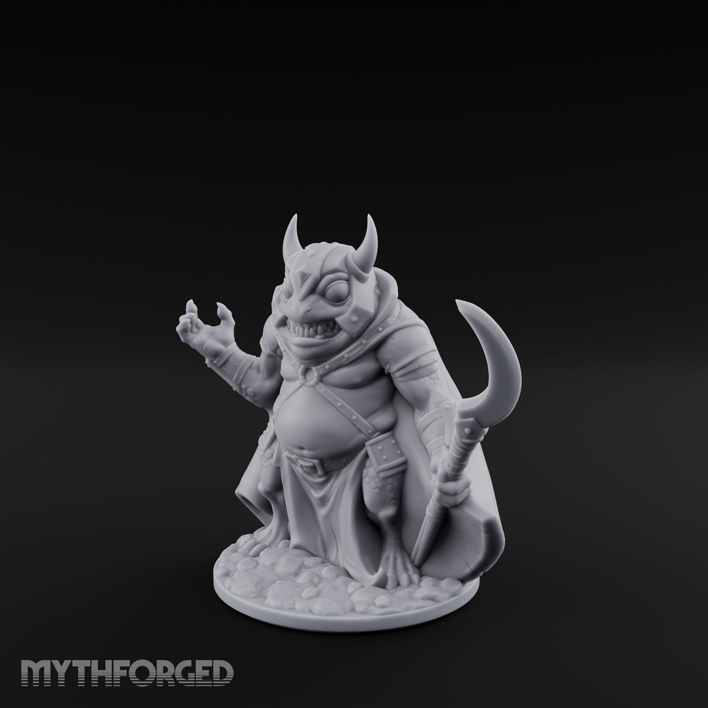 Weapon Wielding Bullywug Guard Model C Miniature for Dungeons and Dragons, Pathfinder or other TTRPGs