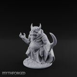 Weapon Wielding Bullywug Guard Model C Miniature for Dungeons and Dragons, Pathfinder or other TTRPGs