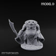 Weapon Wielding Bullywug Guard Model D Miniature for Dungeons and Dragons, Pathfinder or other TTRPGs