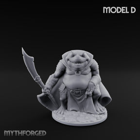 Weapon Wielding Bullywug Guard Model D Miniature for Dungeons and Dragons, Pathfinder or other TTRPGs