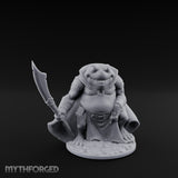 Weapon Wielding Bullywug Guard Model D Miniature for Dungeons and Dragons, Pathfinder or other TTRPGs