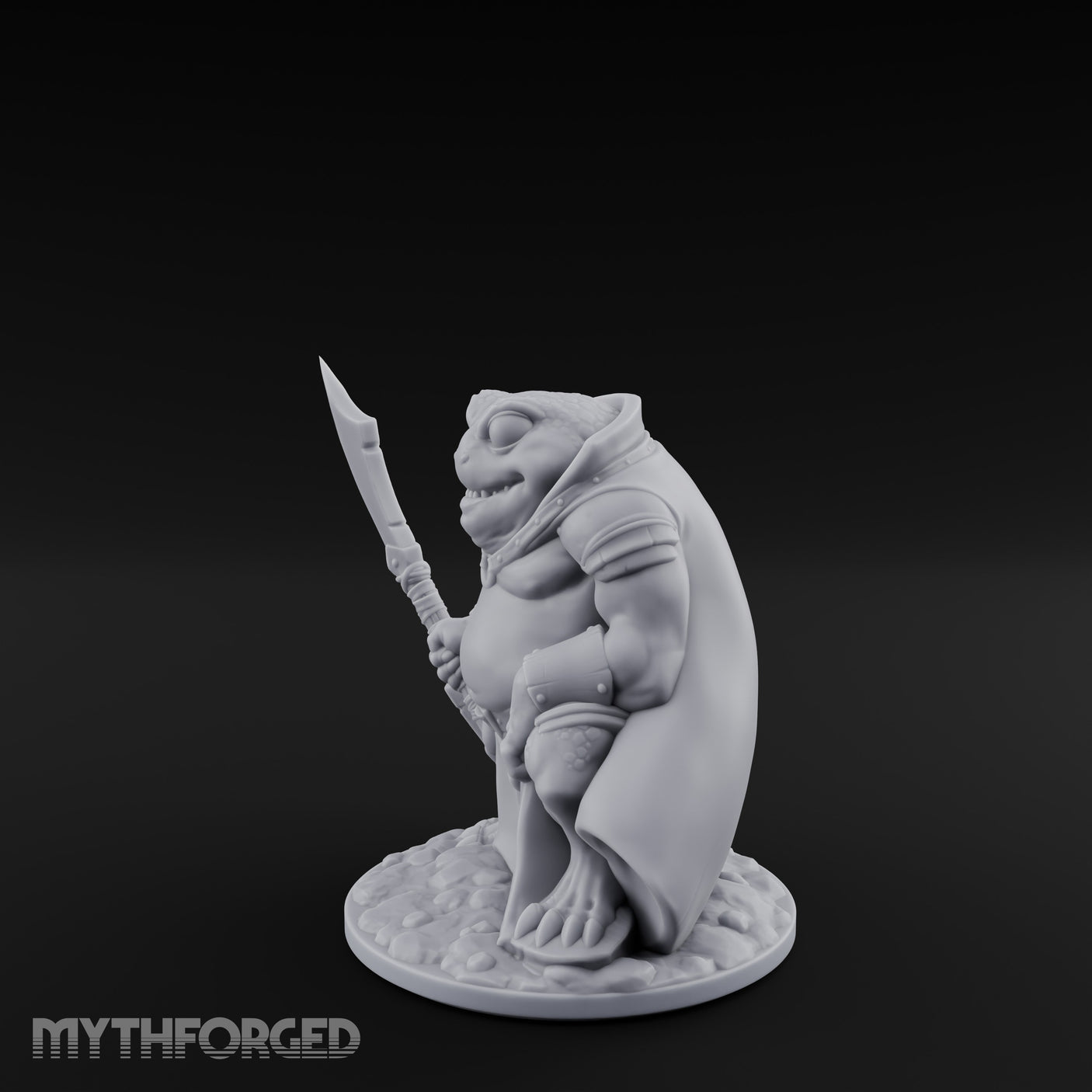 Weapon Wielding Bullywug Guard Model D Miniature for Dungeons and Dragons, Pathfinder or other TTRPGs