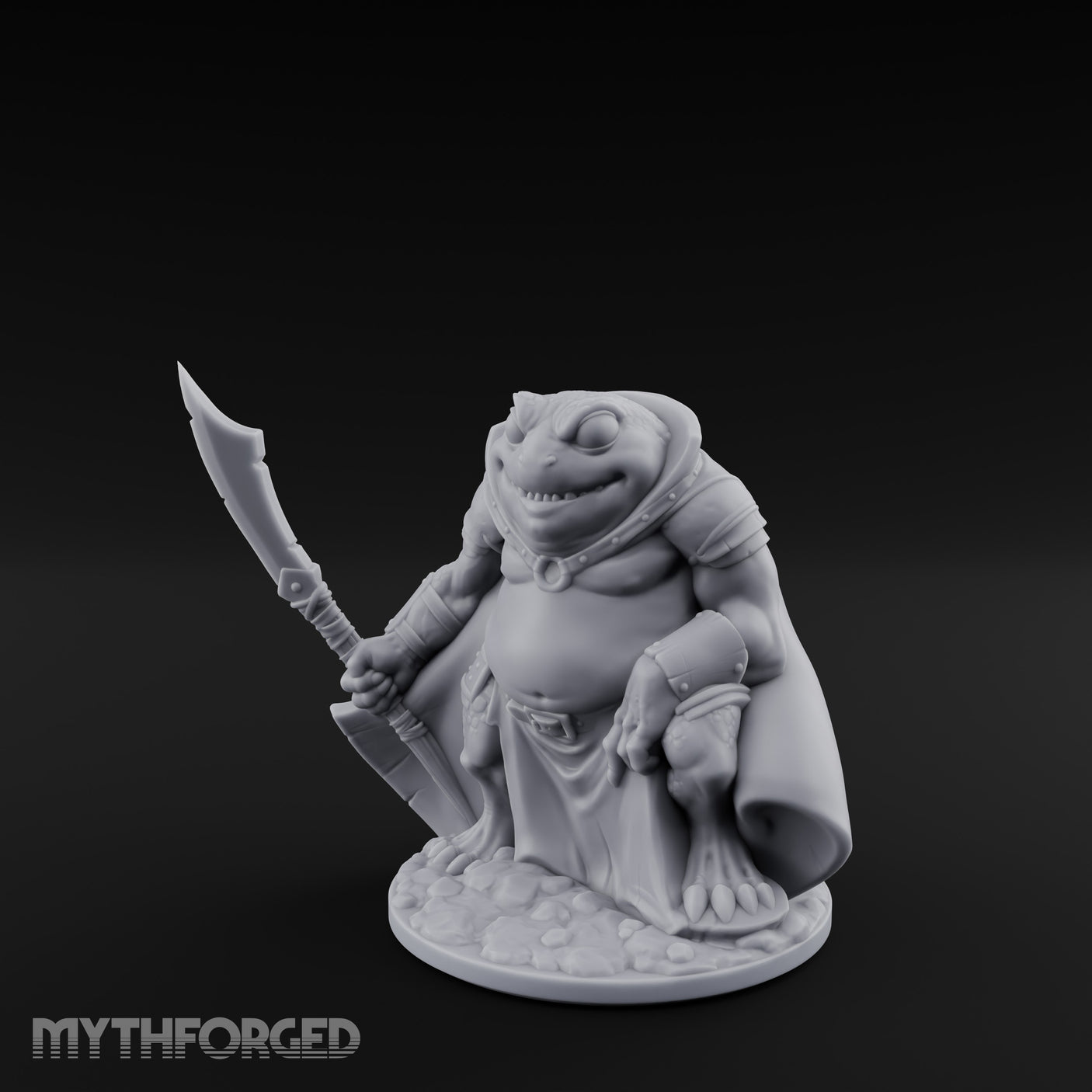Weapon Wielding Bullywug Guard Model D Miniature for Dungeons and Dragons, Pathfinder or other TTRPGs